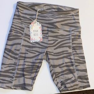 Womens Stretch Above Knee Bike Shorts zebra print